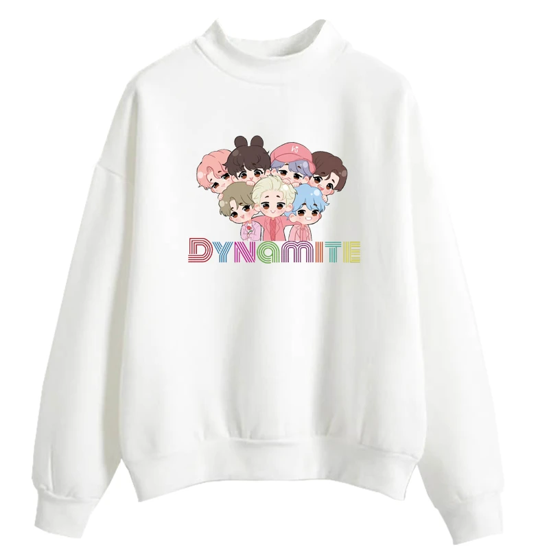 kpop bangtan boys cute cartoon print sweatshirt top New album Dynamite Autumn and winter fleece wear hoody jacket styling hoodies