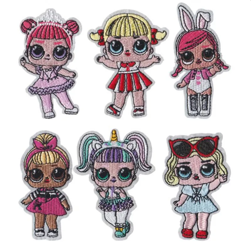 

LOL Surprise Iron On Embroidered Clothes Patches For Woman Girl Clothing Stickers Garment Wholesale