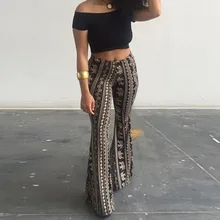 tight patterned flare pants