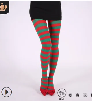

Ladies Holiday Pantyhose Striped Sexy Cotton Comfortable Bottoming Warm All-Match Multi-color Multi-Choice Pantyhose