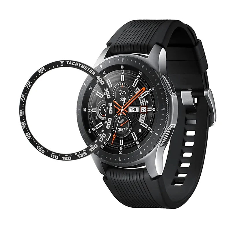 Замена Смарт часы аксессуары для samsung Galaxy часы 46 мм/42 мм кольцо клейкая крышка против царапин металла