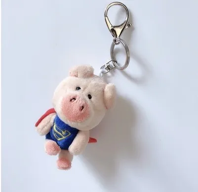 10-15plush Забавный персональный шарф Свинья флис кулон пушистый брелок для ключей Фигурки Игрушка Свинья разнообразие хорошее качество фестиваль подарок - Цвет: Коричневый