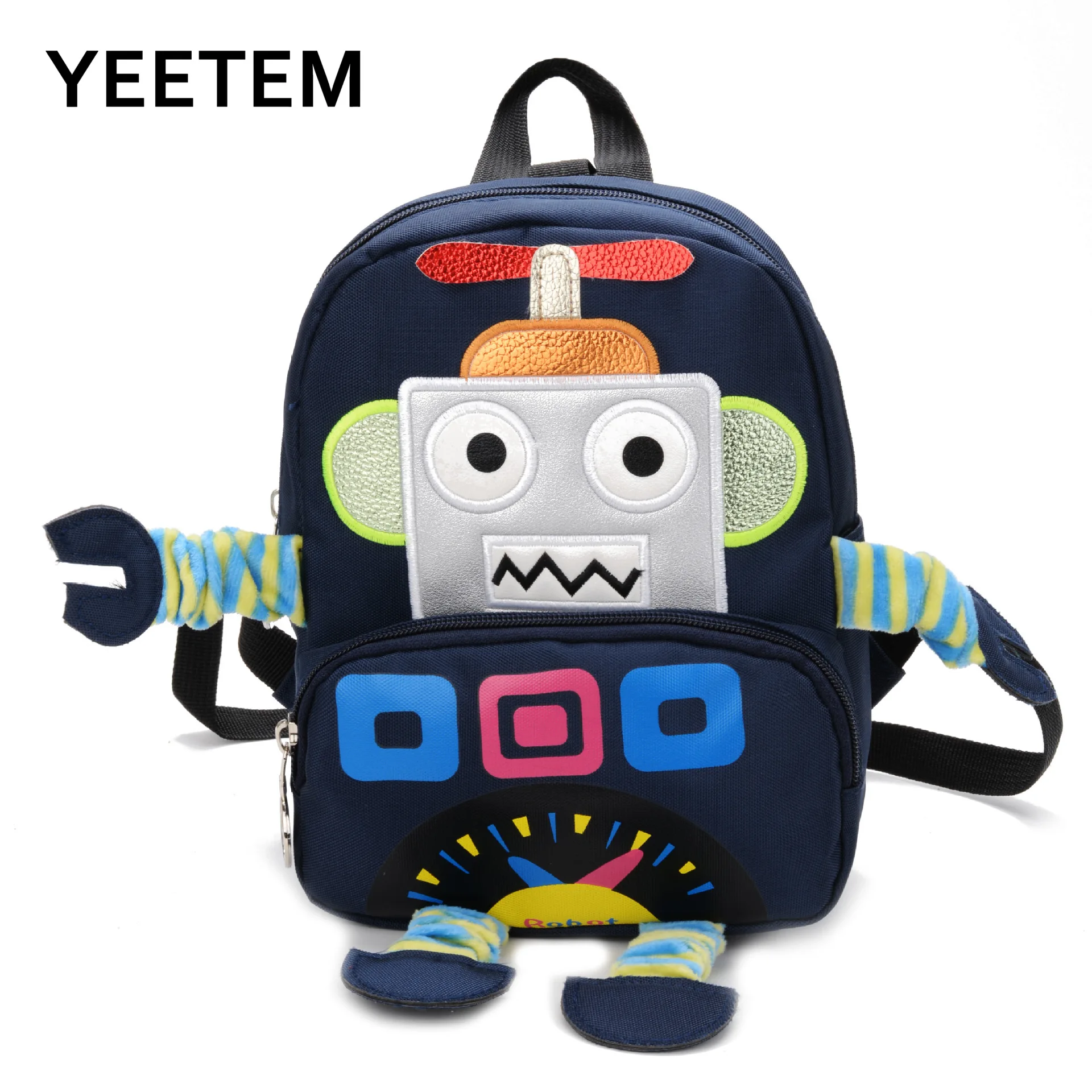 Mochila escolar de Robot de dibujos animados para niños y niñas, mochila  antipérdida de viaje, mochilas escolares pequeñas para estudiantes|Mochilas|  - AliExpress