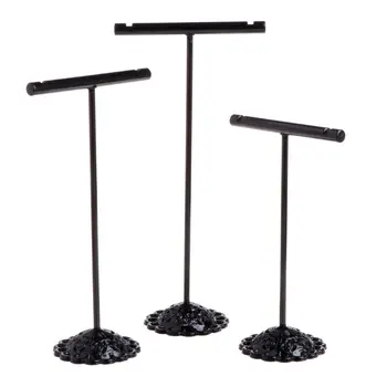 

3 Pcs Alloy Earrings Display T-Shape Stand Showcase Jewelry Organizer Holder 634D