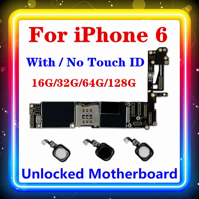 Материнская плата для Iphone 6 с/без распознавания отпечатков пальцев 16 Гб/32 ГБ/64