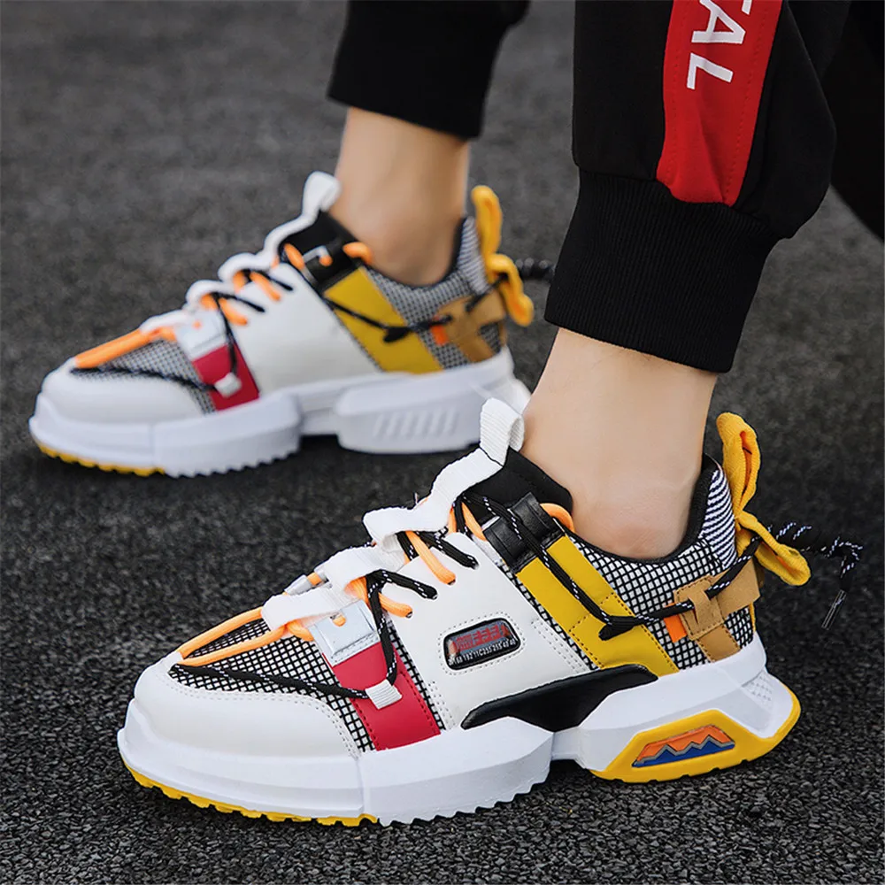 

Men's mesh breathable outdoor sports shoes color matching comfortable men's shoes color matching wild casual shoes 2019