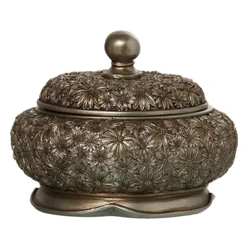 

Decors-38866 Jewelry Box Resin Silver Plated _ 11,5 øx12 Cm.