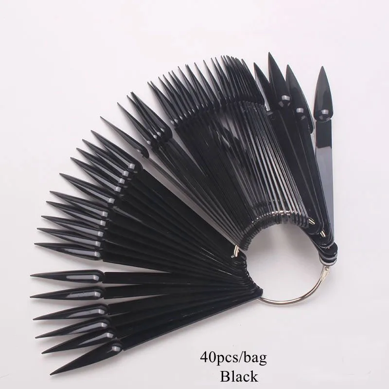 NA75-4-Black color 2 упаковки 80 палочек для маникюра салон с длинным кончиком дисплей 4 цвета для маникюра NA75 - Цвет: NA75-4-Black color