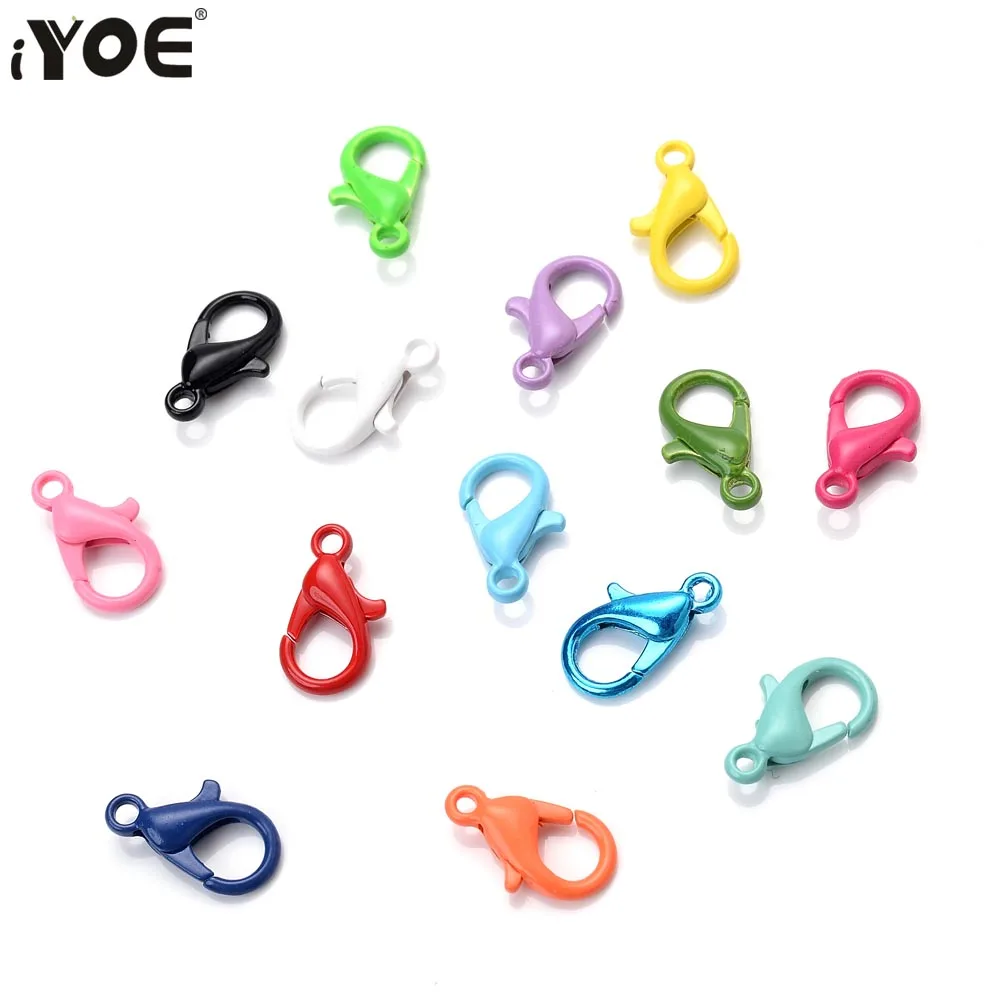 iYOE 20pcs/Lot 14 Color Alloy Lobster Clasp Hooks Necklace Bracelet Chain End Connectors For Jewelry Making DIY Findings | Украшения и