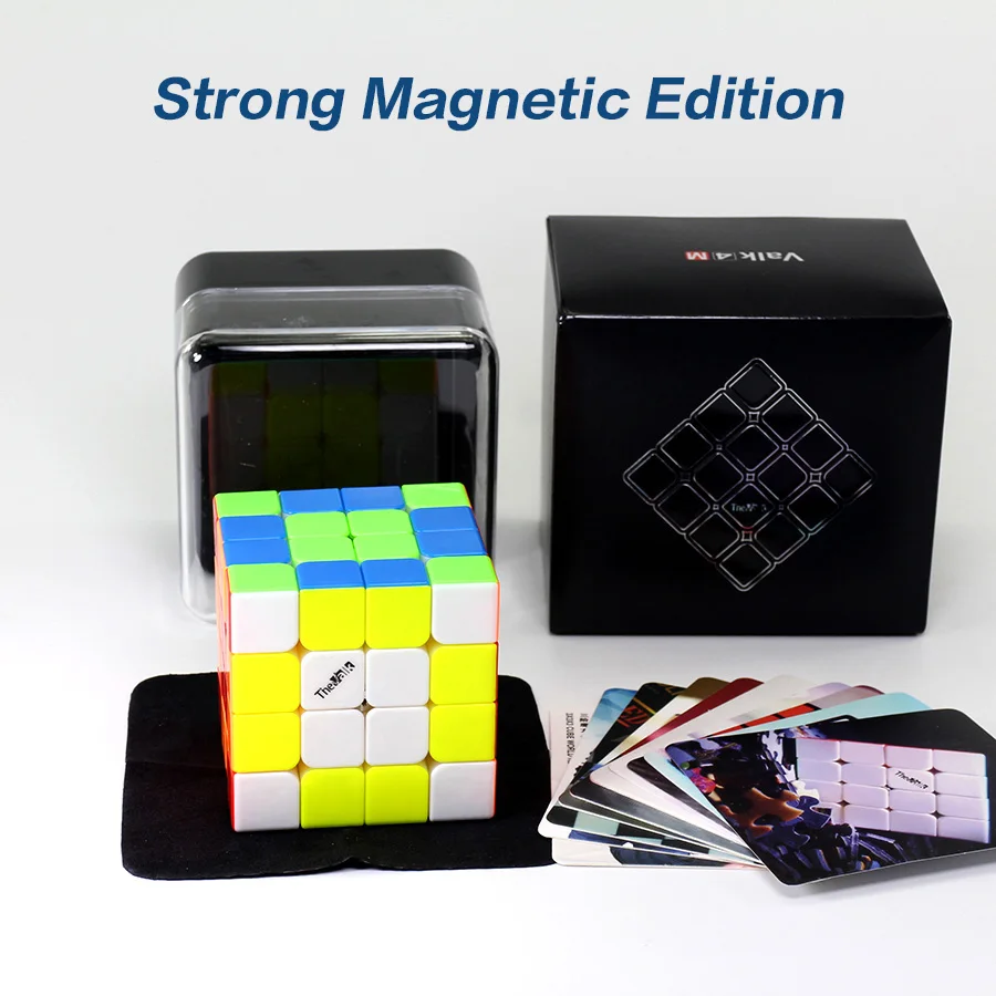 Mofangge Valk4 M Valk4M 4x4x4 Магнитный куб 4x4 скоростной волшебный куб сильный магнит Cubo Magico Valk 4 магниты головоломка игра игрушки - Цвет: Strong-Stickerless