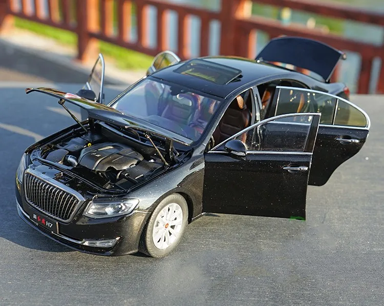 Оригинальная фабричная оригинальная 1:18 HONGQI H7 2017 модель игрушечного автомобиля