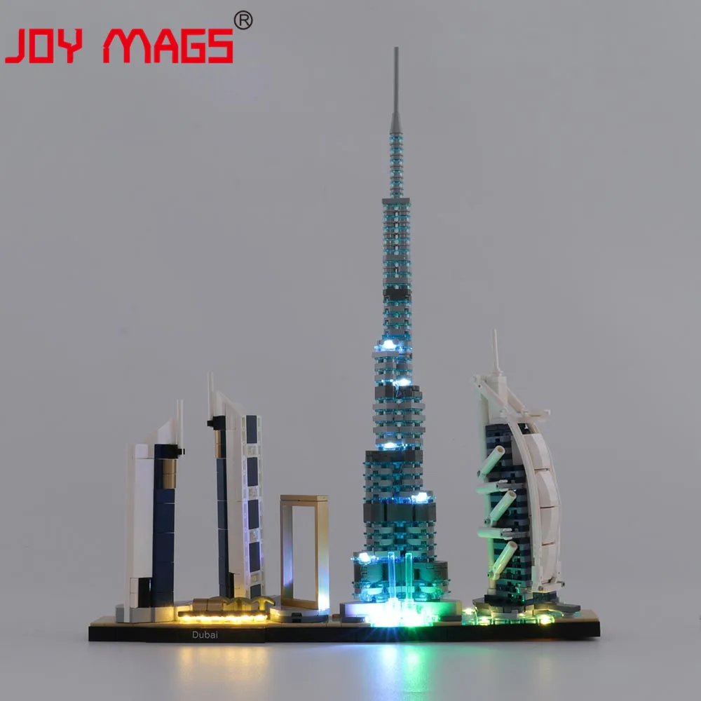 

JOY MAGS Led Light Kit For 21052 Architecture Dubai Skyline Building Blocks Set (NOT Include the Model) Bricks Toys for Children