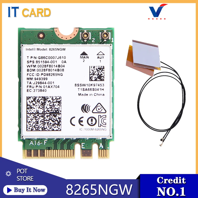 Двухдиапазонная 2 4 ГГц/5 ГГц для Intel Wireless-AC 8265 8265NGW 867 Мбит/с Wifi карта Bluetooth NGFF M.2 802.11ac