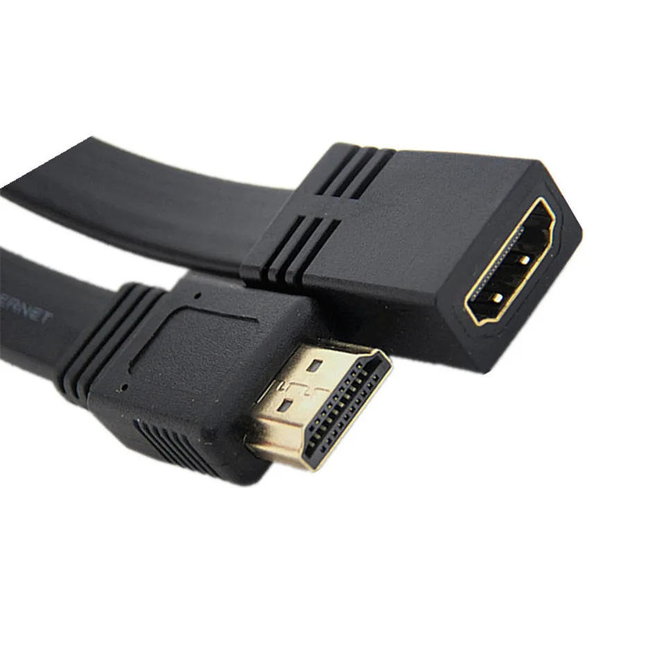 50 см плоский HDMI Тип 19pin Мужской к hdmi Тип Женский удлинитель для 1080p HDTV