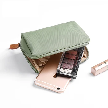

Solid Cosmetic Bag Korean Style Women Makeup Bags Pouch Toiletry Bag Waterproof Makeup Organizer Case For