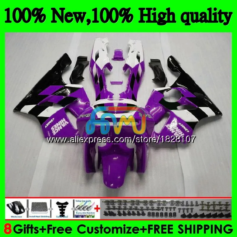 Корпус для KAWASAKI ZX 636 600CC ZX-636 ZX636 ZX-6R 22BS. 67 ZX600 ZX 6R ZX6R 94 95 фиолетовый черный 96 97 1994 1995 1996 1997 обтекатель