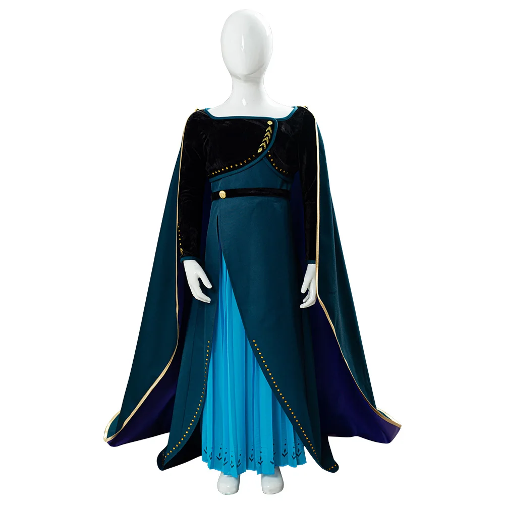 Frozen Princess Anna Cloak Long Outfit Cosplay Costume For Children ...