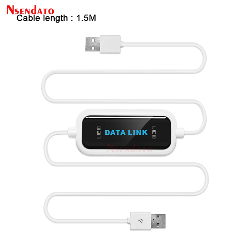 USB 2.0 PC To PC Sync Data Link Transfer Bridge Extension Cable Male to Male Online Share Net Data File Transfer USB2.0 Cable