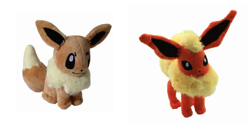 2 шт./компл. Эволюция Иви постоянного Flareon Аниме Фигурки игрушки плюшевые мишки 12 и 14 см Плюшевые прекрасный подарок, кукла детские игрушки