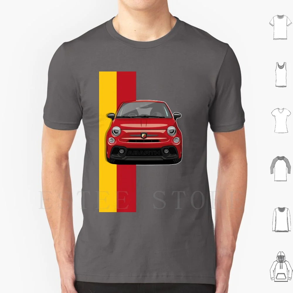 Abarth 595 F Red T Shirt Diy Big Size 100% Cotton Abarth Abarth595 Abarth695 595 695