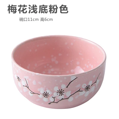Japanese tableware ceramic bowl home eating noodles couples small rice bowl children noodles large bowl student soup bowl - Цвет: 16