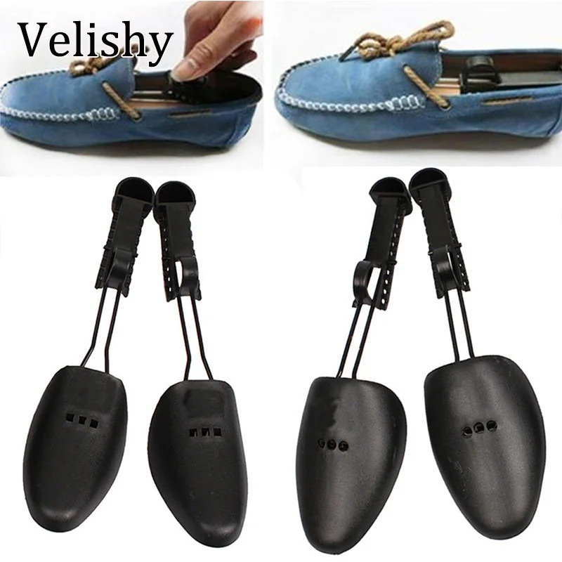 2Pcs/Lot Plastic Shoe Stretcher 2-Way Shoes Stretcher Tree Shaper Black for Women Men