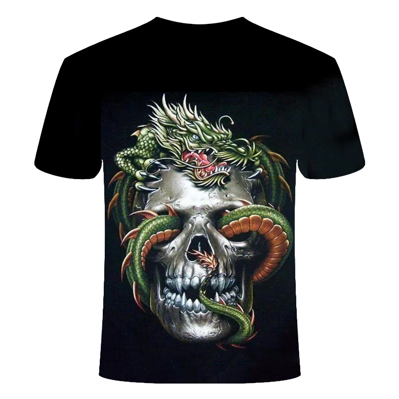 H6c3dc9c016de4fb4b760534599148372T - Skull Print Design T-Shirt