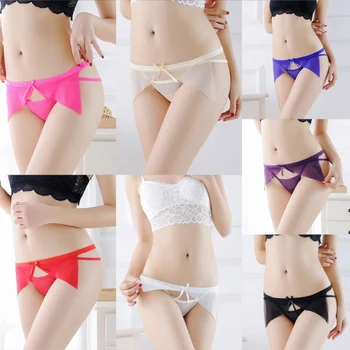 

Women Panties Thin Belt Temptation Mesh Transparent Sexy Panties Low Waist G-String Women