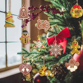 

Behogar 17PCS Fashion Christmas Xmas Tree Hanging Ornaments Pendants Decotations Set for Home Shop Mall Restaurant Party Decor