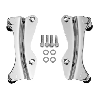 

1 Pair 4-Point Docking Hardware Kit for Road King Street Glide 2014-2019(Silver)