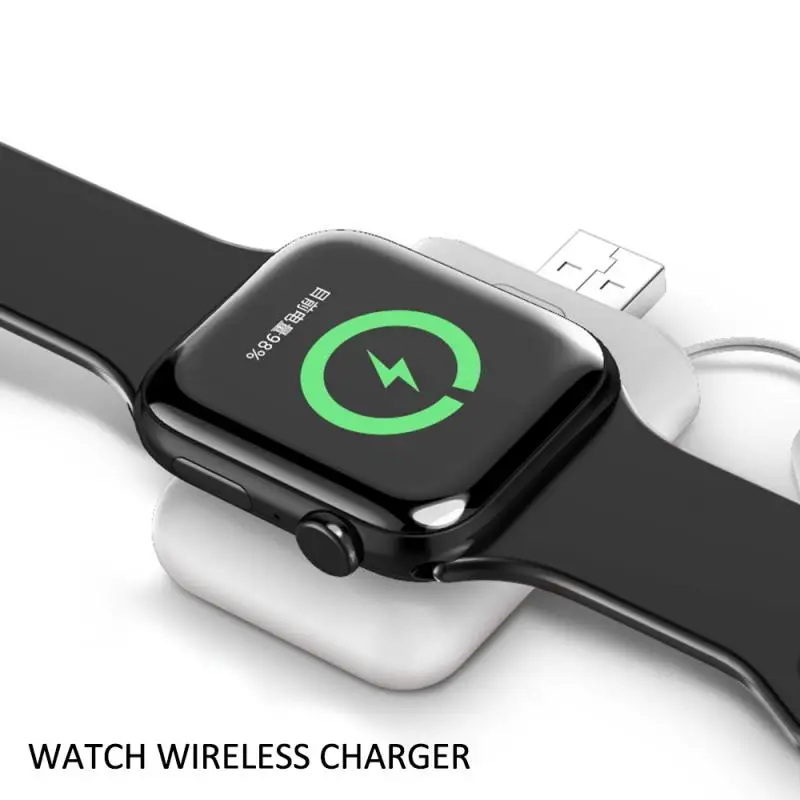 Беспроводное зарядное устройство power Bank для i Watch 4 3 2 1 портативное мини-зарядное устройство Внешний аккумулятор 1000 мАч зарядная док-станция для Apple Watch светодиодный