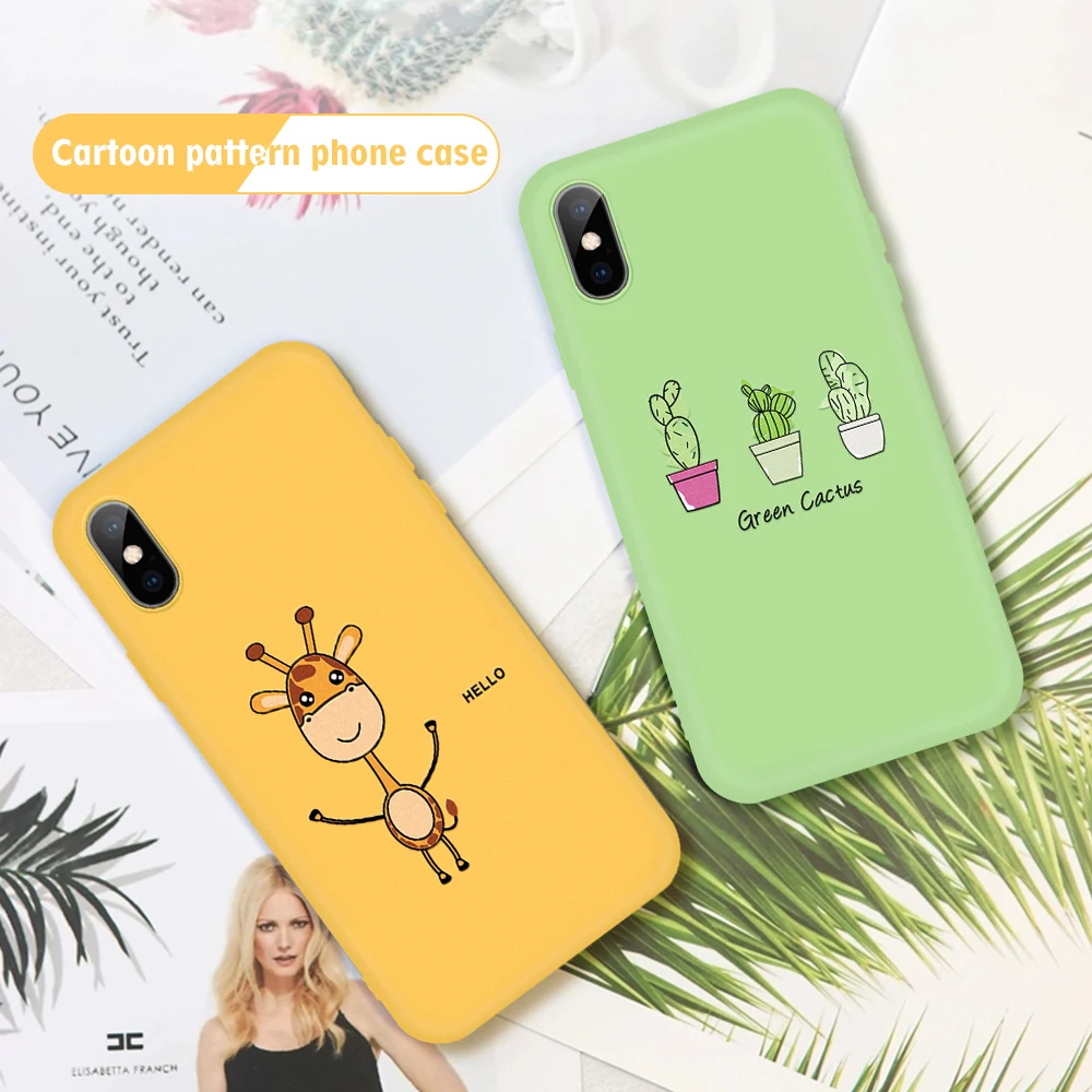 Painted Candy Color Phone Case For iPhone XS Max XR X Soft Cute Silicon Back Cover 6 7 8 7plus 8plus Shell Capa |