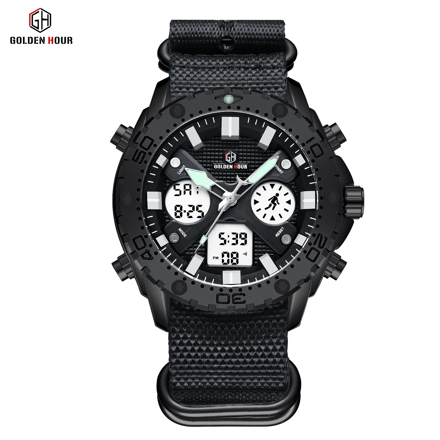 

Golden Hour 122 Men Military Sport Quartz Watches Mens Brand Luxury nylon Male Wristwatch Relogio Masculino Sport