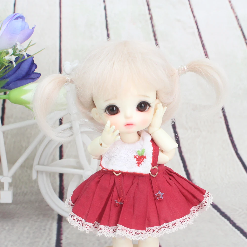 New Arrival 1/8 1/6 BJD Dolls Wig Small Doll Wig Fashion Mohair Wire Doll Wig Hair for Baby Dolls Accessories