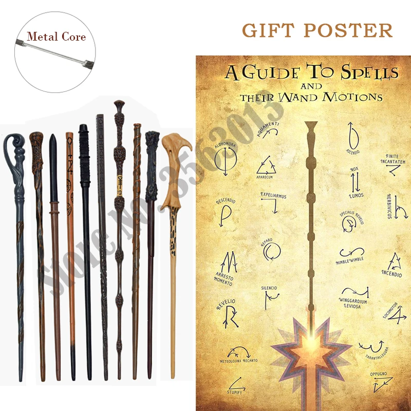 33 Kinds Potters Wizard Training Wand COS Luna Bellatrix McGonagall Narcissa Lucius Malfoy Harried Magical Wand with Gift no Box