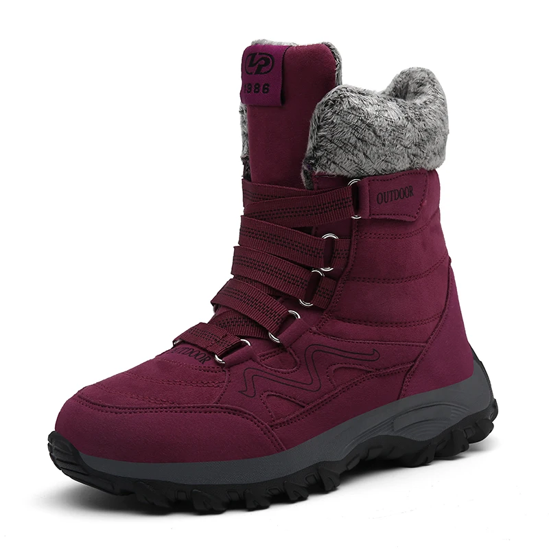 red Size35-46 wo Для мужчин Мужская обувь зимняя обувь с мехом; Теплая обувь на резиновой подошве, Для мужчин зимние ботинки мужская повседневная обувь для улицы ботинки calzado de seguridad - Цвет: red