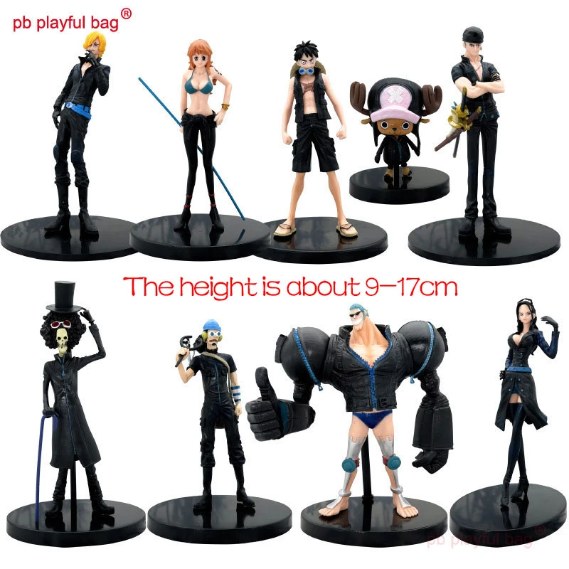 Pb Playful Bag 92 Generations 9pcs One Piece Straw Hat Regiment In Black Japanese Action Anime Model Decoration Toys Gifts Cg27 Action Figures Aliexpress