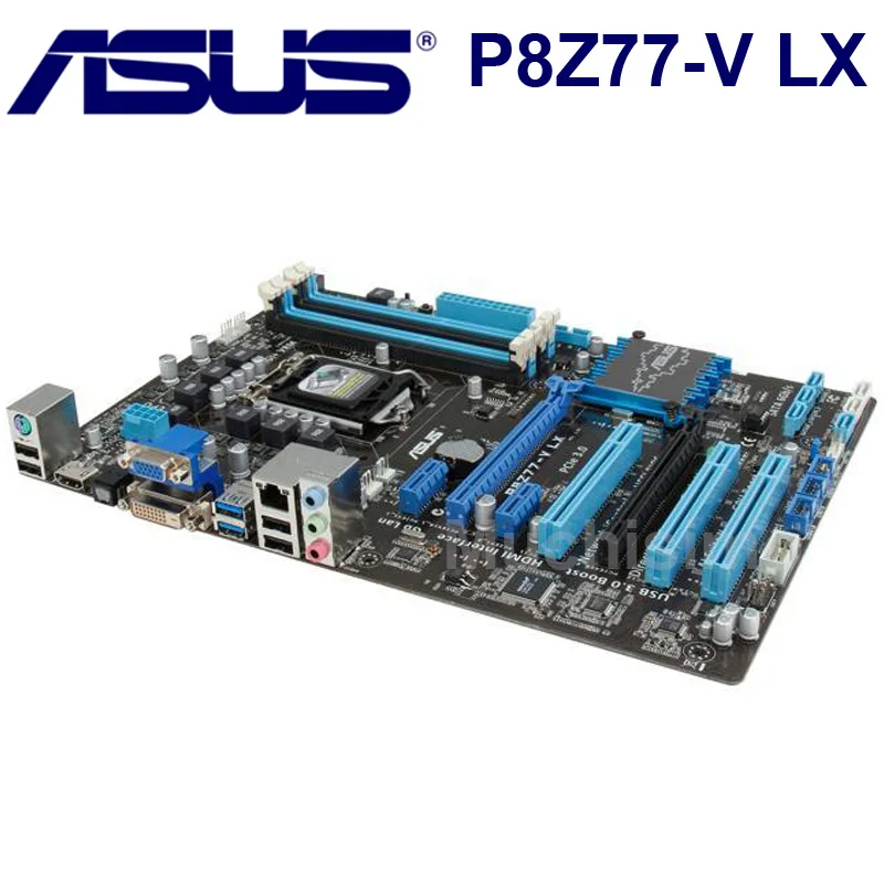 ASUS материнская плата P8Z77-V LX LGA 1155 DDR3 i3 i5 22/32nm Процессор USB3.0 32 Гб SATA3 VGA HDMI Z77 рабочего используется 1155