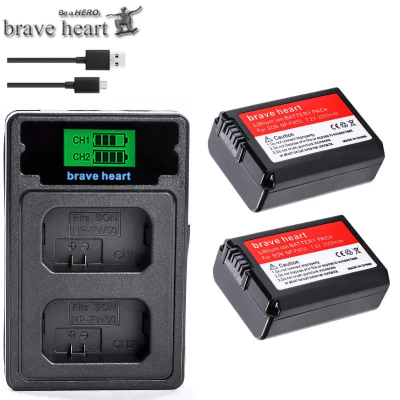 2000 мА/ч, NP-FW50 NPFW50 NP FW50 Батарея AKKU батарея+ ЖК-дисплей USB Dual Зарядное устройство для sony NEX-3 NEX-5C Альфа A55 NEX-C3