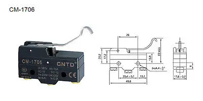 5 шт. микро переключатель TM-1706 CM-1706 CNTD