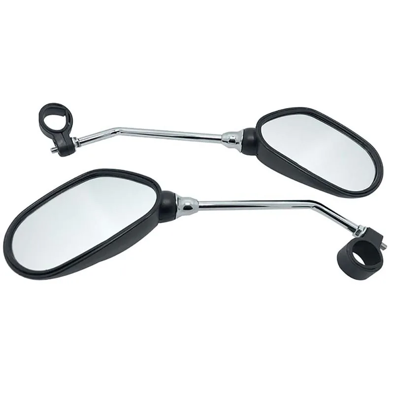2pcs Bicycle Handlebar Rear View Glass Mirror Bike Cycling Wide Range Back Sight Reflector Angle Adjustable Glass Mirrors