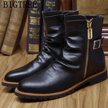 Черные кожаные ботинки мужские ботильоны мужская обувь+ Мужская обувь zapatos de hombre erkek ayakkabi chaussure homme ботинки