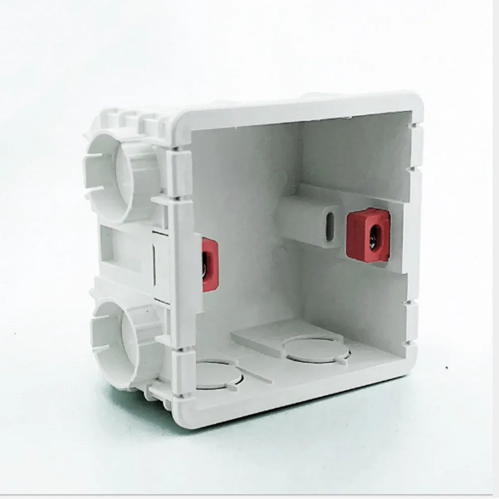 

Socket Fittings Wall Switch Box Wall Socket Cassette 86mm Plastic Materials Wall Light Switch EU Standard Internal Mount Box
