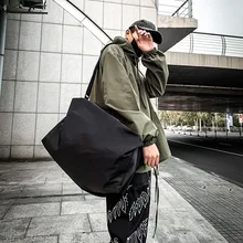 

2022 new solid Oxford shoulder bag messenger bag men's simple and versatile storage bag travel bag fitness bag