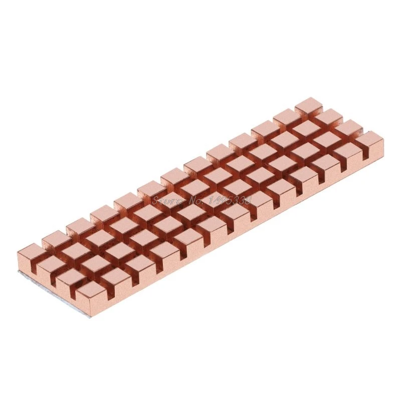 Copper Heatsink Cooler Heat sink Thermal Conductive Adhesive For M.2 NGFF 2280 PCI-E NVME SSD 70x20mm Thickness 1.5/2mm/3mm/4mm