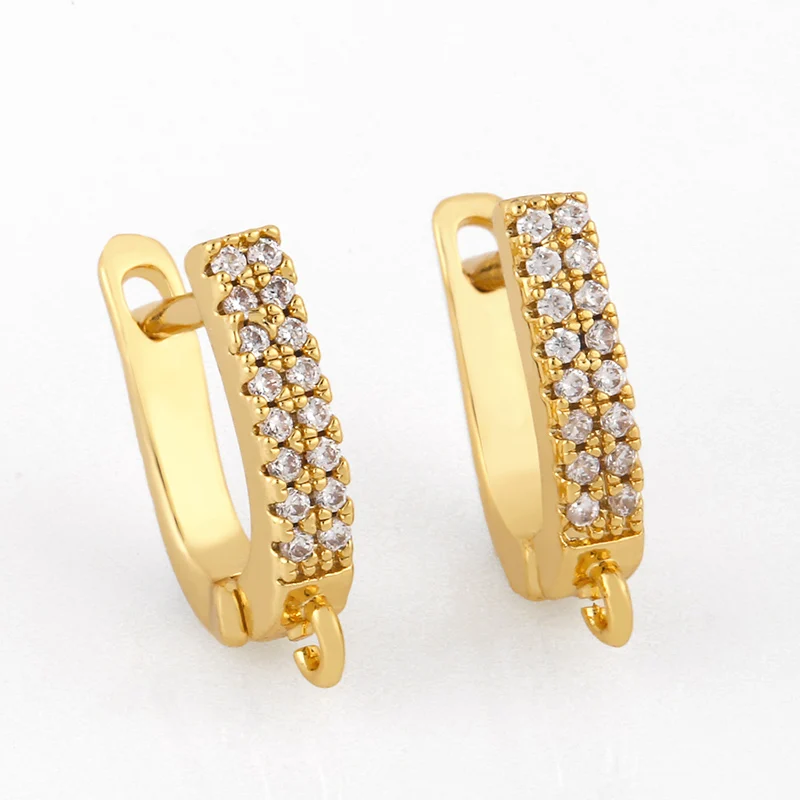 

OCESRIO DIY Handmade Earring Hooks Zircon Silver Color Earrings Making Pendants Luxury Jewelry Making Accessories erha002