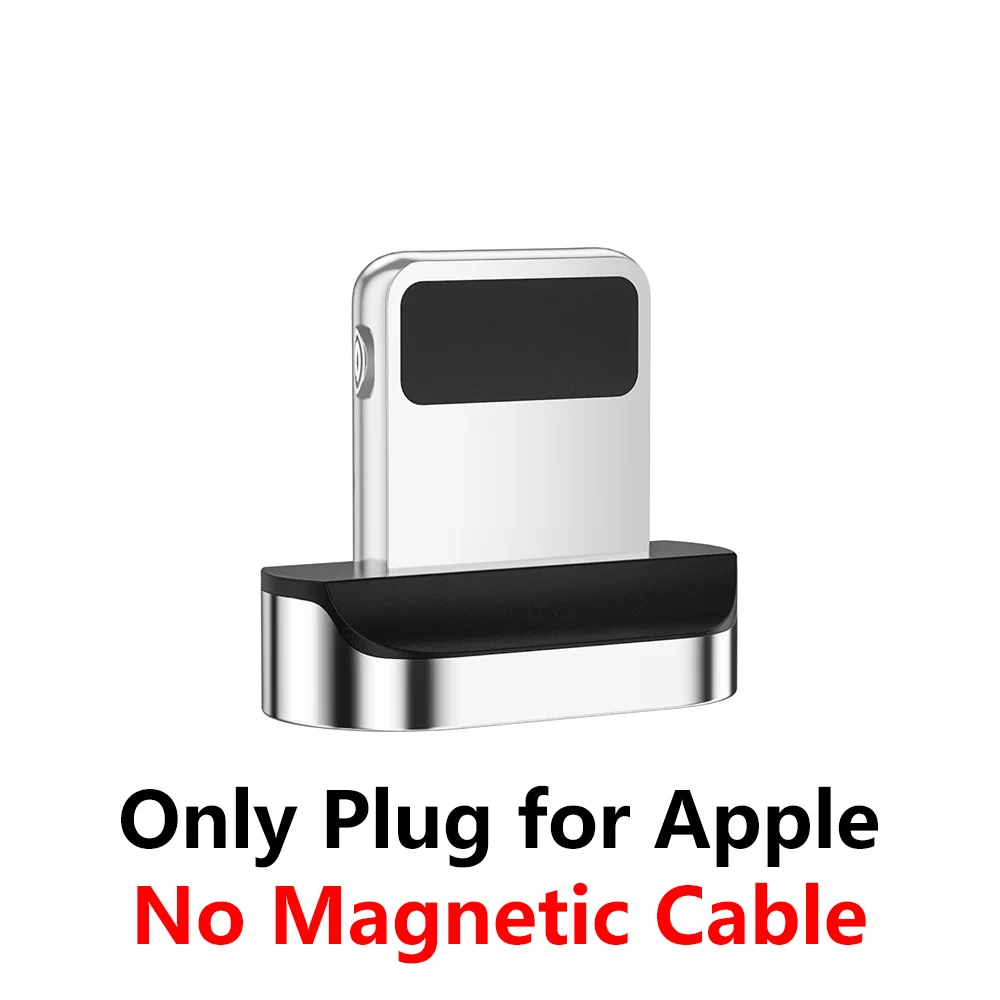 Only Plug for Apple ZRSE 3m 2M 1M Магнитный кабель Micro USB кабель для iPhone samsung Магнитный зарядный светодиодный 3A Синхронизация данных Быстрая зарядка type C кабели - Цвет: Only Plug for Apple
