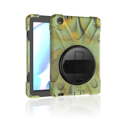 Army Green Настольный компьютер для Samsung Galaxy Tab A 8,0 чехол SM-P200 SM-P205 детская ручка безопасности ремешок на плечо защитный чехол+ стилус - Цвет: Army Green