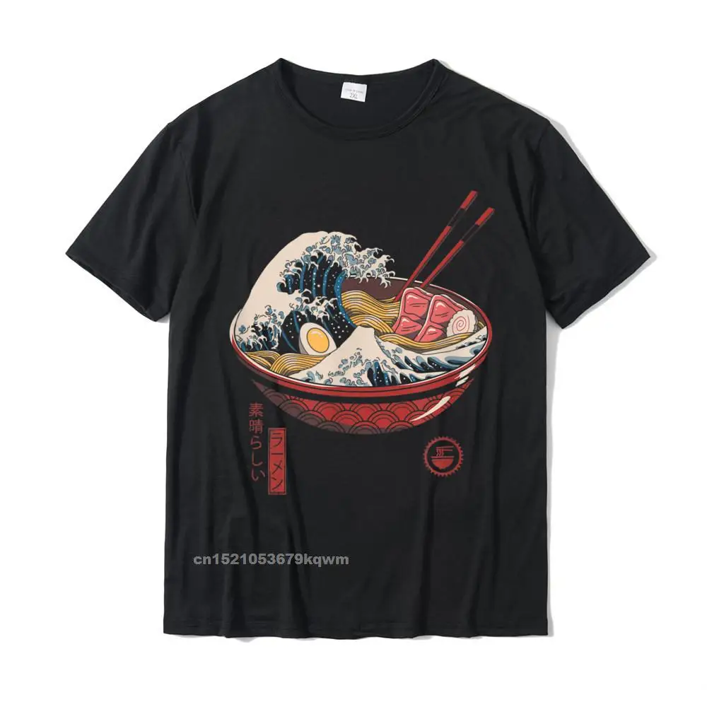 100% Cotton Fabric Man Great Ramen Wave T-Shirt T-Shirt__3206 Tshirts Simple Style T Shirt New Design Round Neck Tops Shirts Great Ramen Wave T-Shirt T-Shirt__3206 black