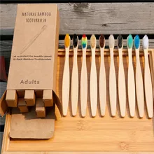 10 шт./упак. Зубная щётка Эко-дружественных бамбука ручка мягкие щетинки зубной щетки биоразлагаемый экологически Портативный зубная щетка для путешествий Набор